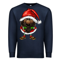 Navy afro santa gnomes Premium Sweatshirt - FaDigitalArtStudio