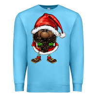 Ocean Blue afro santa gnomes Premium Sweatshirt - FaDigitalArtStudio