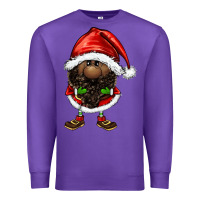 Purple afro santa gnomes Premium Sweatshirt - FaDigitalArtStudio