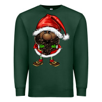 Sports Green afro santa gnomes Premium Sweatshirt - FaDigitalArtStudio