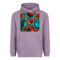 Lavender american football helmet with leopard and gemstone Heavyweight Hoodie - BundleAndBundleShop