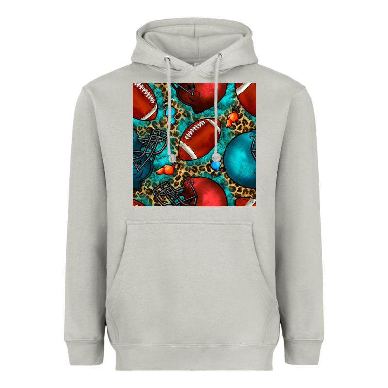 American Football Helmet With Leopard And Gemstone Heavyweight Hoodie by BundleAndBundleShop | Teevron