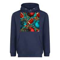 Navy american football helmet with leopard and gemstone Heavyweight Hoodie - BundleAndBundleShop