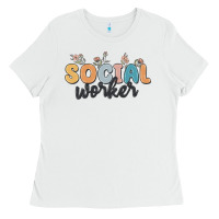 White social worker Ladies Tee - MaliasSmallBusiness