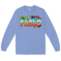 Colony Blue the beach is calling Long Sleeve Tee - NancyCooperArtShop