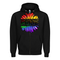 Black hippie pride sunflowers Zipper Hoodie - OliviaCreatesArt