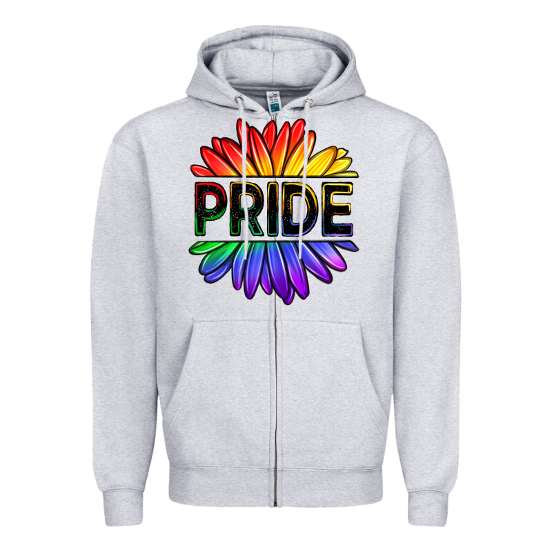 Hippie Pride Sunflowers Zipper Hoodie by OliviaCreatesArt | Teevron