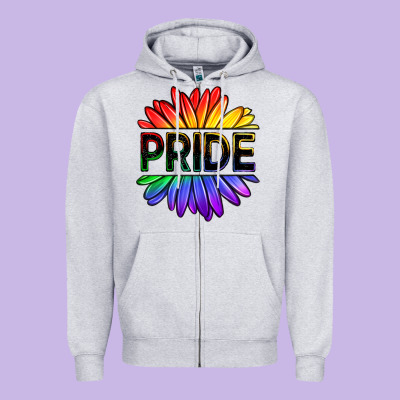 Hippie Pride Sunflowers Zipper Hoodie Designed By Oliviacreatesart