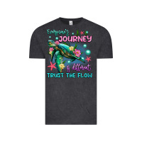 Vintage Black everyone's journey is different trust the flow Vintage Tee - Artiststas
