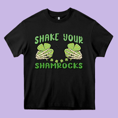 Shake Your Shamrocks Heavy Core Tee Designed By Maliassmallbusiness