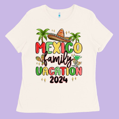 Mexico Family Vacation 2024 Ladies Tee Designed By Maliassmallbusiness
