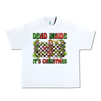 White dead inside but it's christmas dancing skeletons Urban Heavy Tee - BarkalooDesign