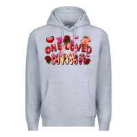 Heather Grey One loved nana Valentine's Day Premium Hoodie - FaDigitalArtStudio