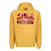 Mustard One loved nana Valentine's Day Premium Hoodie - FaDigitalArtStudio