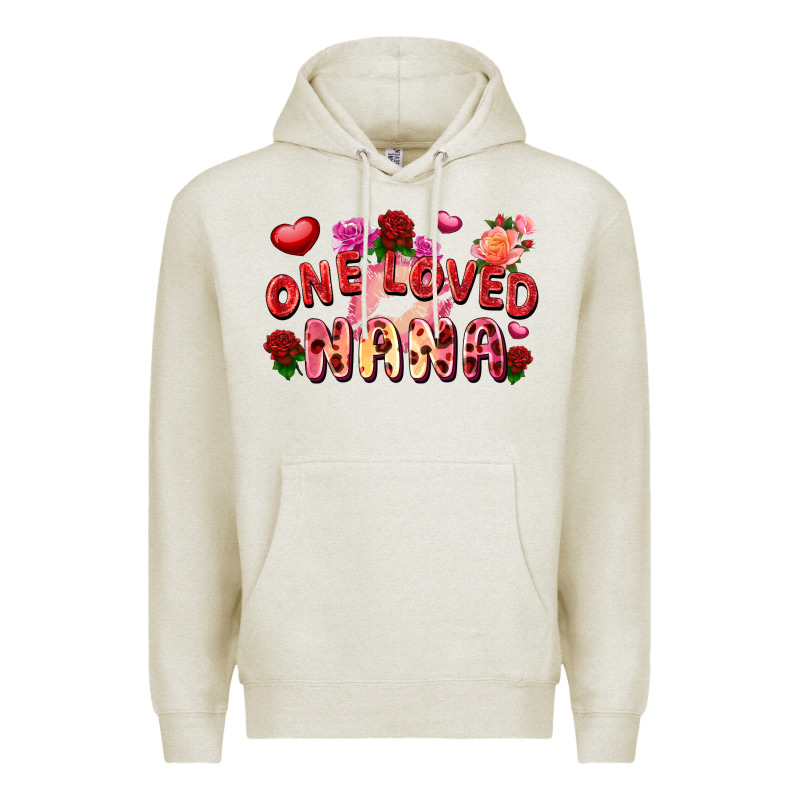 One Loved Nana Valentine's Day Premium Hoodie by FaDigitalArtStudio | Teevron