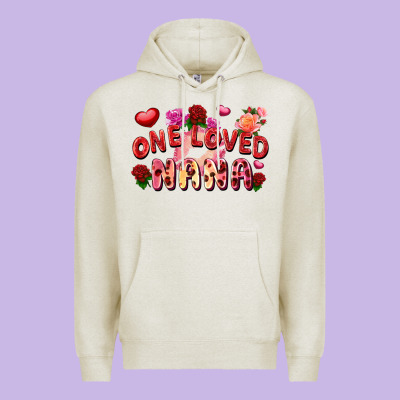 One Loved Nana Valentine's Day Premium Hoodie Designed By Fadigitalartstudio