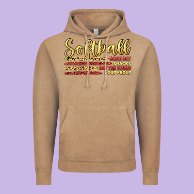 Softball Game Day Vintage Hoodie Designed By Artiststas