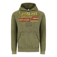 Vintage Olive softball game day Vintage Hoodie - Artiststas