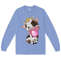 Colony Blue cute cow Long Sleeve Tee - texasbilliewilder