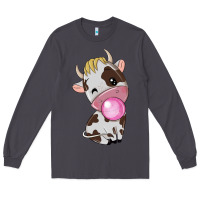 Smoke cute cow Long Sleeve Tee - texasbilliewilder