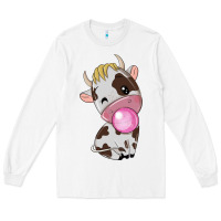 White cute cow Long Sleeve Tee - texasbilliewilder