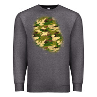 Charcoal Heather camouflage patch 3 Premium Sweatshirt - BundleAndBundleShop