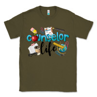 Army Green Counselor Life Classic Tee - LillyAllenDesigns