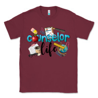 Burgundy Counselor Life Classic Tee - LillyAllenDesigns