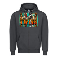 Smoke mom of twins western brushstroke Zipper Hoodie - OliviaCreatesArt