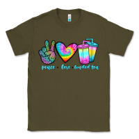 Army Green peace love loaded tea Classic Tee - JahusDesignShop