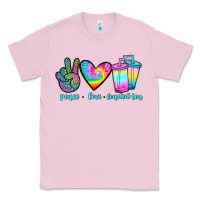 Bubblegum Pink peace love loaded tea Classic Tee - JahusDesignShop