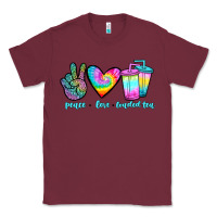 Burgundy peace love loaded tea Classic Tee - JahusDesignShop