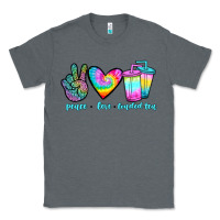 Charcoal Heather peace love loaded tea Classic Tee - JahusDesignShop