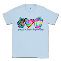 Dusty Blue peace love loaded tea Classic Tee - JahusDesignShop