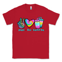 Red peace love loaded tea Classic Tee - JahusDesignShop