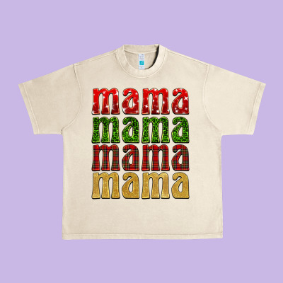 Christmas Mama Urban Heavy Tee Designed By Barkaloodesign