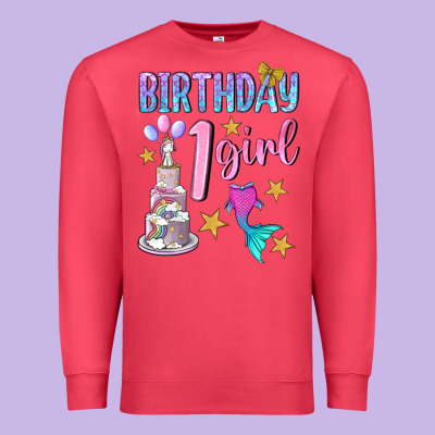 Birthday Girl 1 Premium Sweatshirt Designed By Bundleandbundleshop