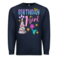 Navy birthday girl 1 Premium Sweatshirt - BundleAndBundleShop
