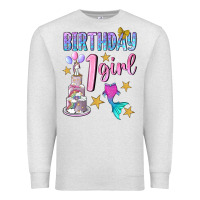 Oatmeal Heather birthday girl 1 Premium Sweatshirt - BundleAndBundleShop