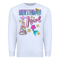 White birthday girl 1 Premium Sweatshirt - BundleAndBundleShop