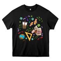 Black teacher tools Heavy Core Tee - MaliasSmallBusiness