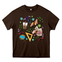 Chocolate Brown teacher tools Heavy Core Tee - MaliasSmallBusiness