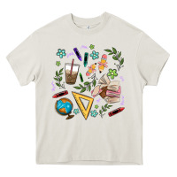 Cream teacher tools Heavy Core Tee - MaliasSmallBusiness