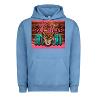 Pigment Pebble Blue Western Cat Mom Urban Hoodie - LillyAllenDesigns