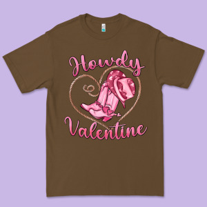 Howdy Valentine Premium Tee Designed By Maliassmallbusiness