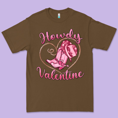 Howdy Valentine Premium Tee Designed By Maliassmallbusiness