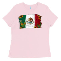 Bubblegum Pink cactus sunflower mexican flag Ladies Tee - Jasminsmagicworld