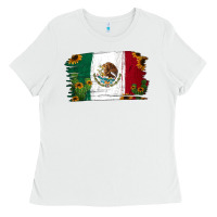 White cactus sunflower mexican flag Ladies Tee - Jasminsmagicworld