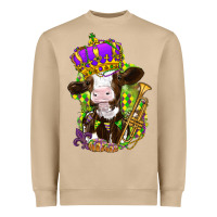 Mushroom Mardi Gras Cow Heavyweight Sweatshirt - HowdyJamesFarm