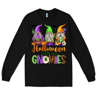 Black halloween with my gnomies Long Sleeve Tee - texasbilliewilder